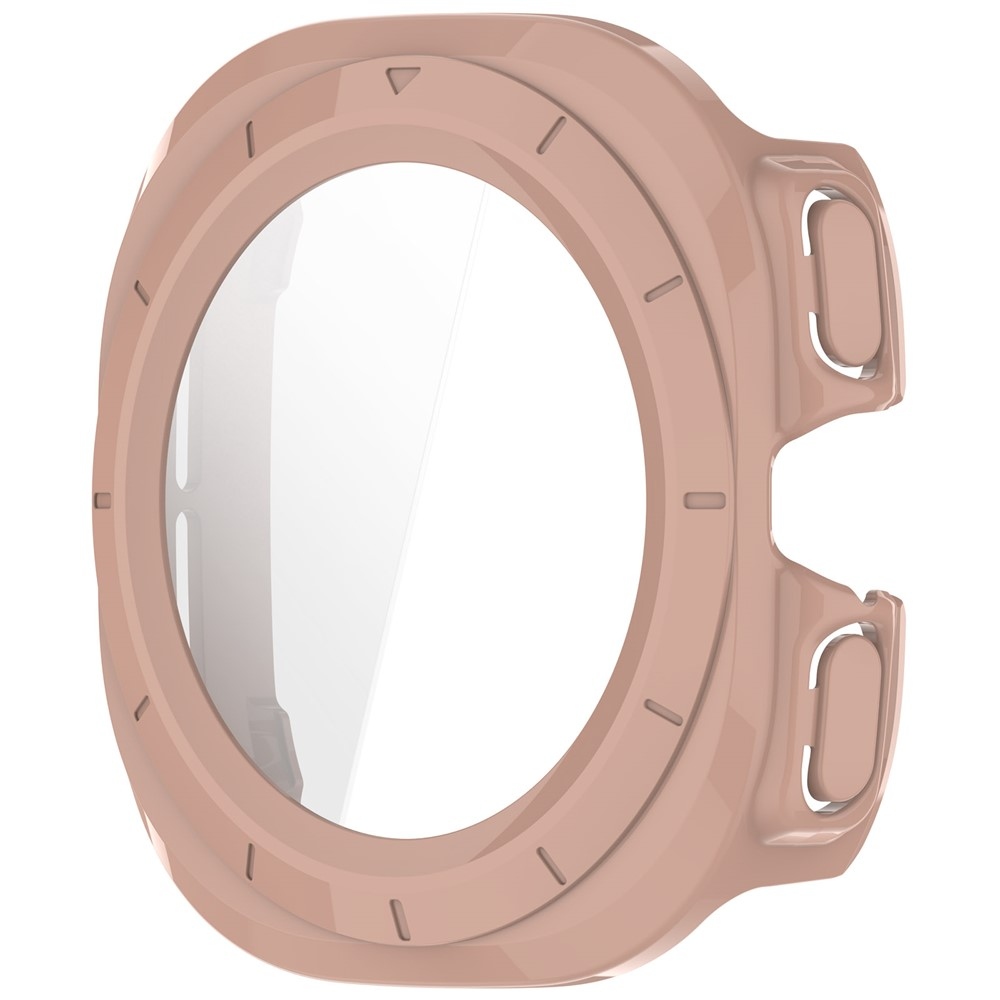 Overall műanyag felcsatolható tok védőüveggel a Samsung Galaxy Watch Ultra2 47 mm/Watch Ultra (2025) 47 mm készülékhez – rózsaszín