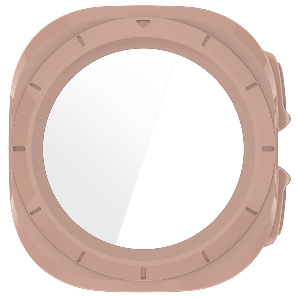 Overall műanyag felcsatolható tok védőüveggel a Samsung Galaxy Watch Ultra2 47 mm/Watch Ultra (2025) 47 mm készülékhez – rózsaszín