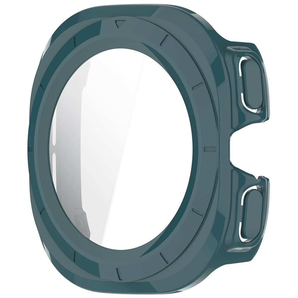 Overall műanyag felcsatolható tok védőüveggel a Samsung Galaxy Watch Ultra2 47 mm/Watch Ultra (2025) 47 mm modellhez – zöld