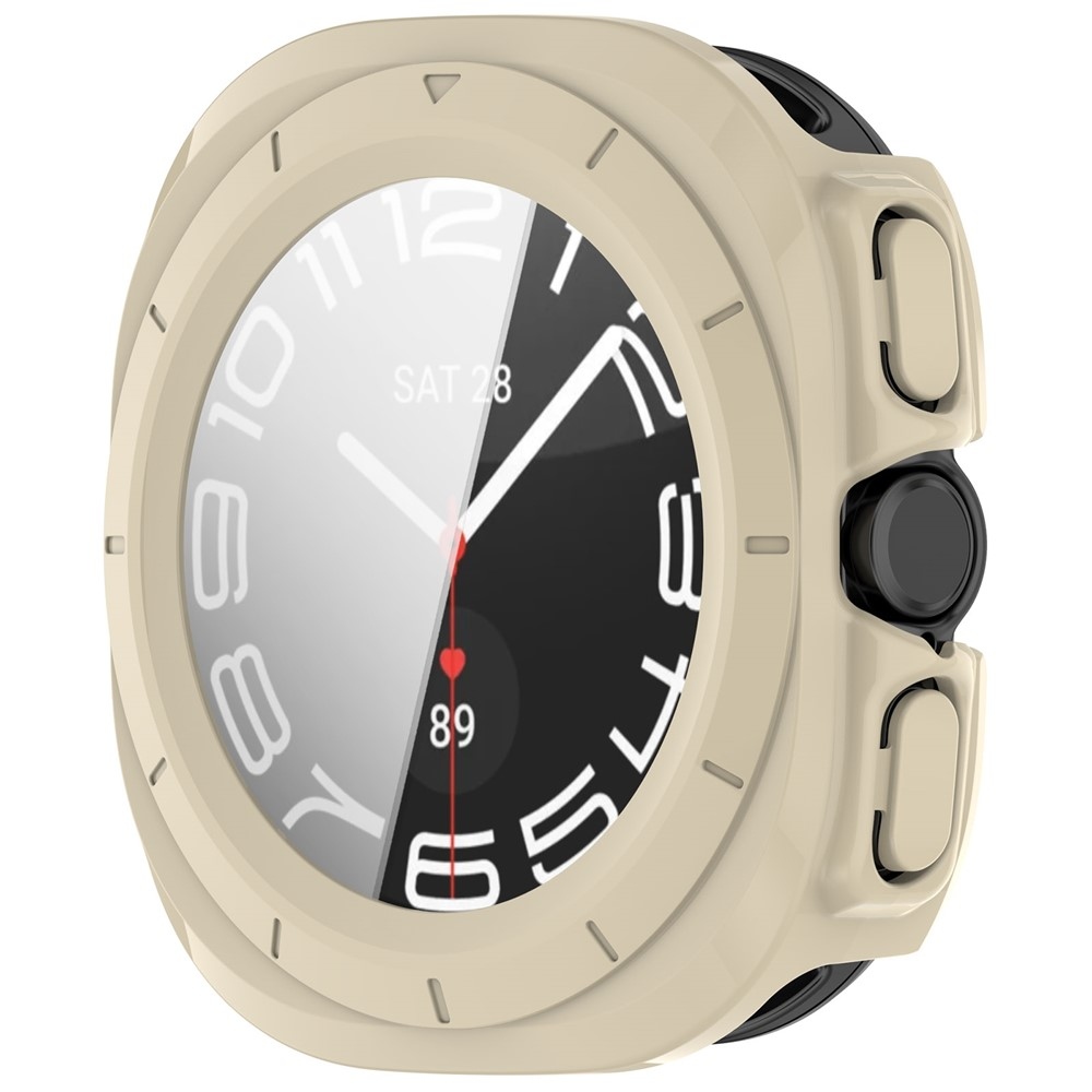 Overall műanyag felcsatolható tok védőüveggel a Samsung Galaxy Watch Ultra2 47 mm/Watch Ultra (2025) 47 mm modellhez – arany színű