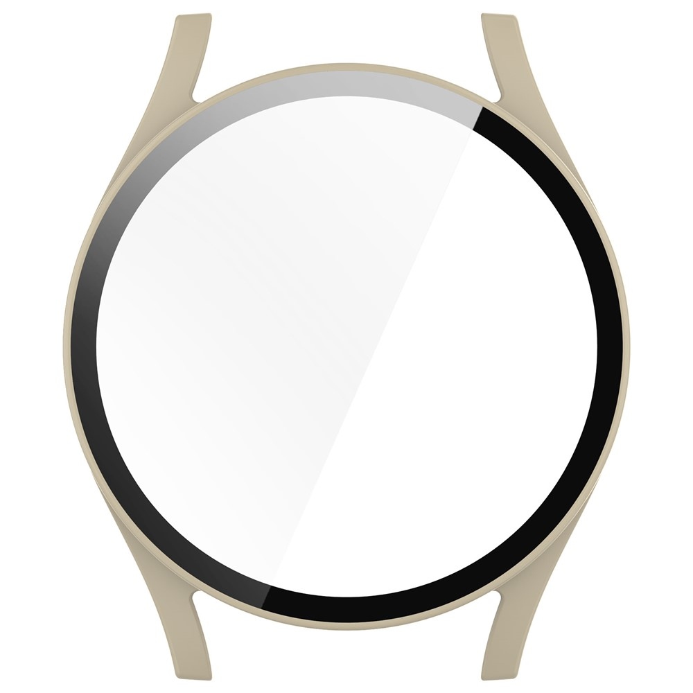 Overall műanyag felcsatolható tok védőüveggel a Samsung Galaxy Watch7 40 mm-es modellhez – bézs színű