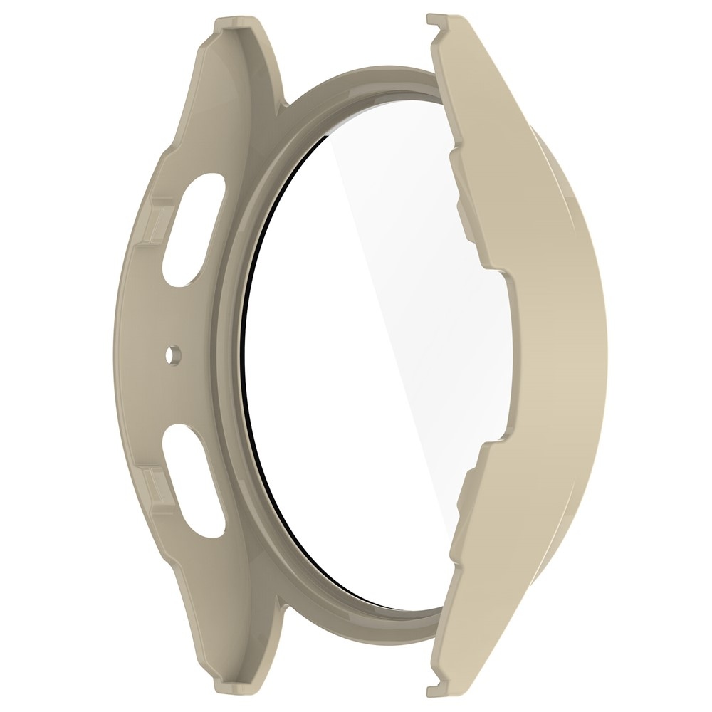 Overall műanyag felcsatolható tok védőüveggel a Samsung Galaxy Watch7 40 mm-es modellhez – bézs színű