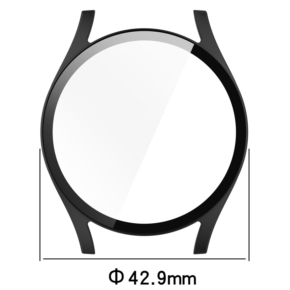 Overall műanyag felcsatolható tok védőüveggel a Samsung Galaxy Watch7 40 mm-es modellhez – fekete
