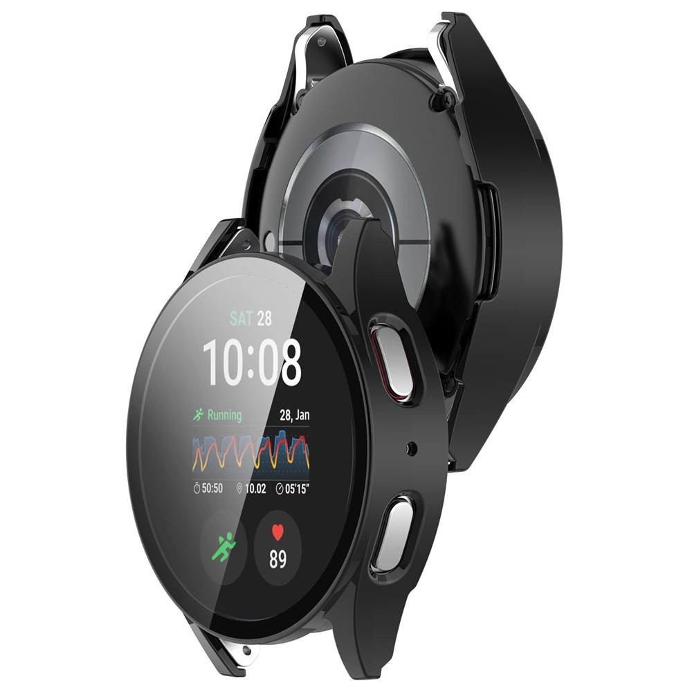 Overall műanyag felcsatolható tok védőüveggel a Samsung Galaxy Watch7 40 mm-es modellhez – fekete