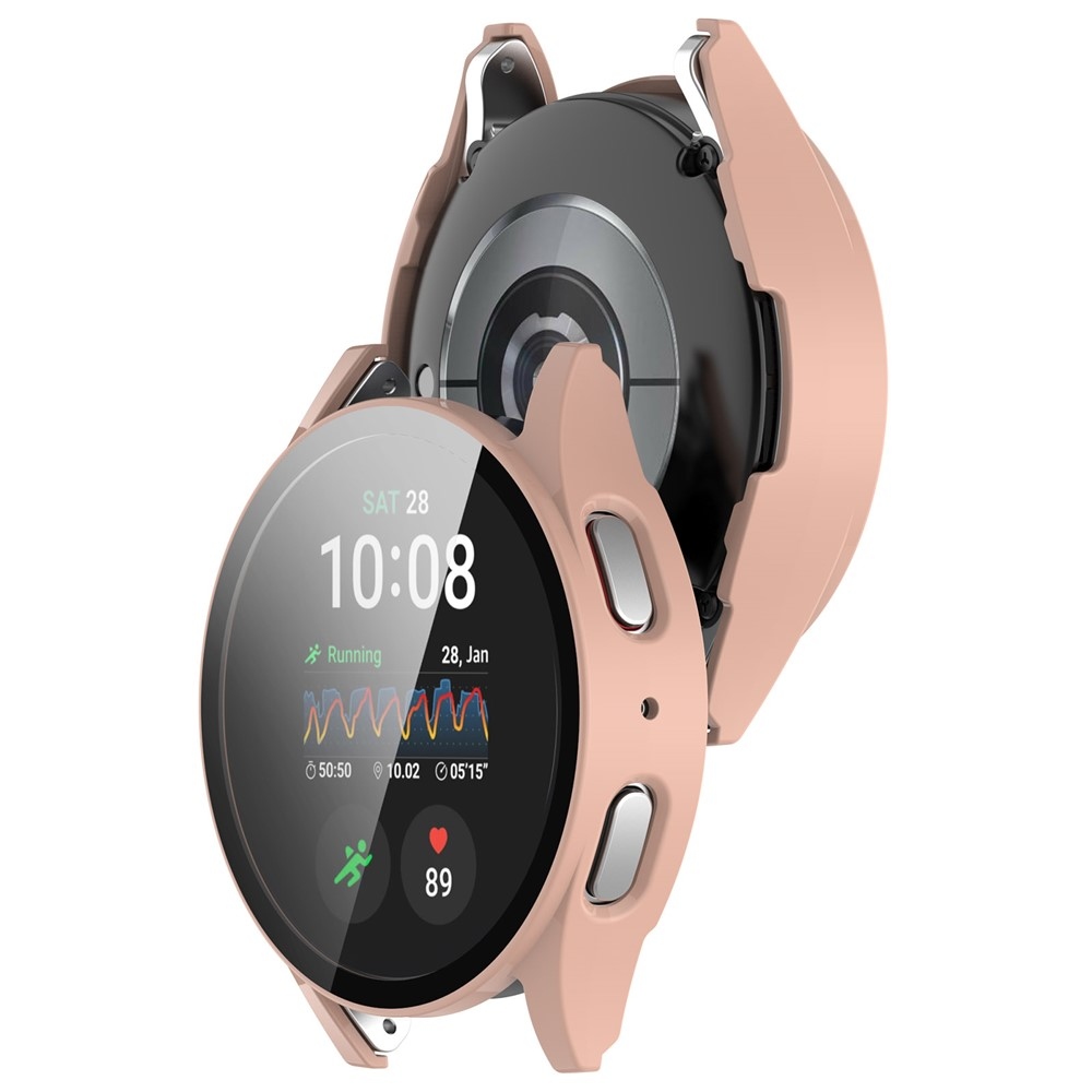 Overall műanyag felcsatolható tok védőüveggel a Samsung Galaxy Watch7 40 mm-es modellhez – rózsaszín