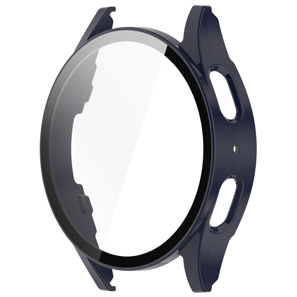 Overall műanyag felcsatolható tok védőüveggel a Samsung Galaxy Watch7 40 mm-es modellhez – sötétkék