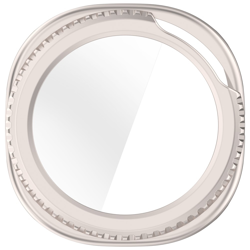 Overall műanyag felcsatolható tok védőüveggel a Samsung Galaxy Watch8 Classic 46 mm-es modellhez – bézs