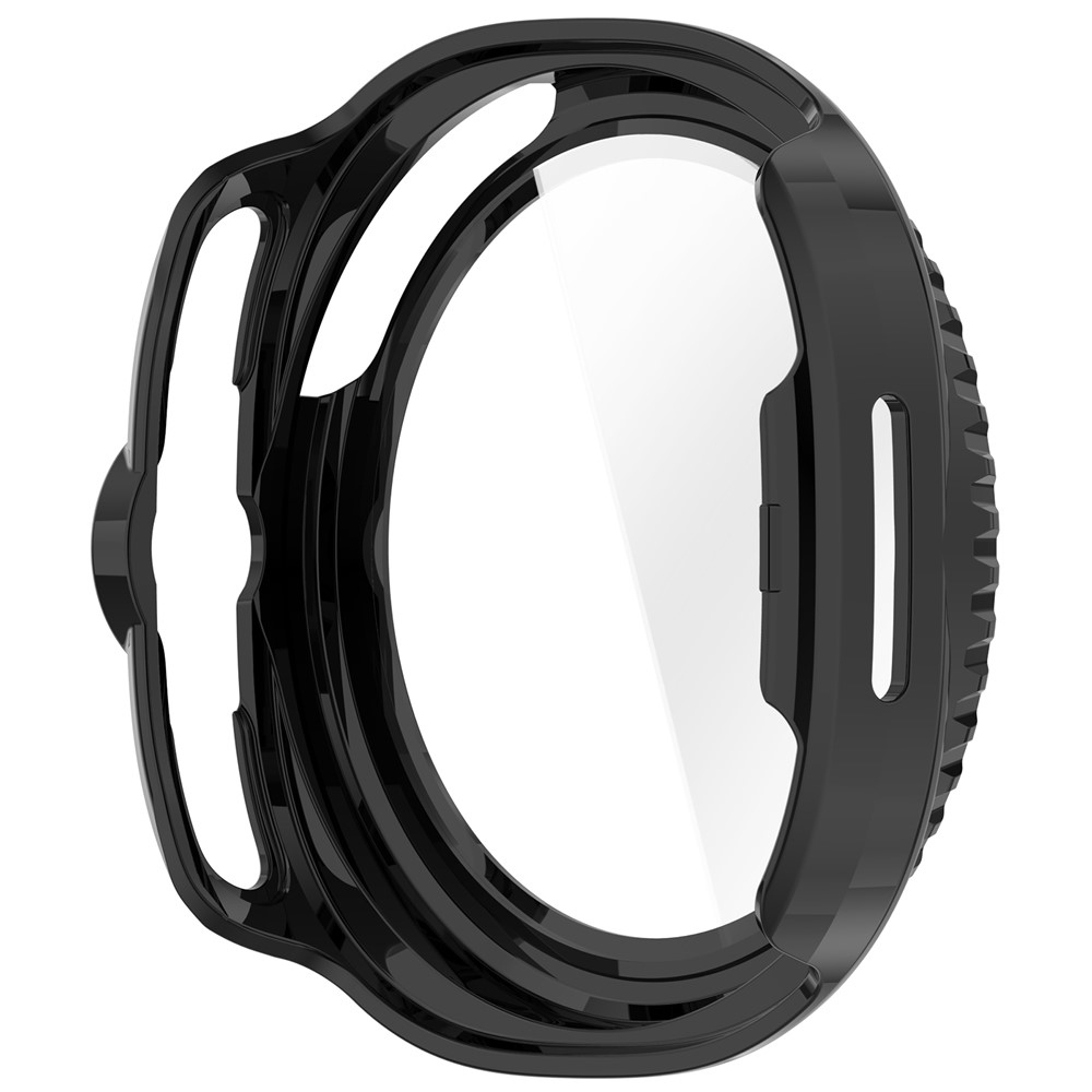 Overall műanyag felcsatolható tok védőüveggel a Samsung Galaxy Watch8 Classic 46 mm-es modellhez – fekete