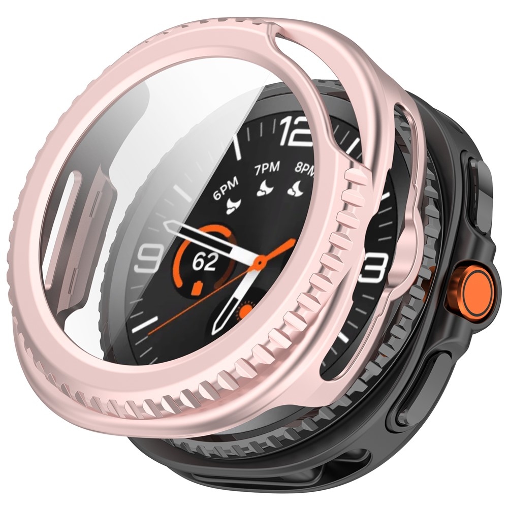 Overall műanyag felcsatolható tok védőüveggel a Samsung Galaxy Watch8 Classic 46 mm-es modellhez – rózsaszín