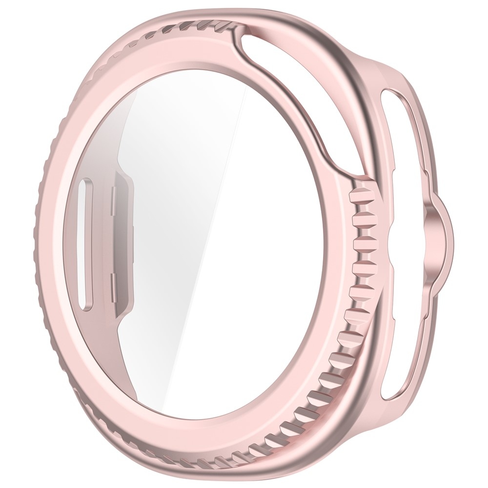 Overall műanyag felcsatolható tok védőüveggel a Samsung Galaxy Watch8 Classic 46 mm-es modellhez – rózsaszín