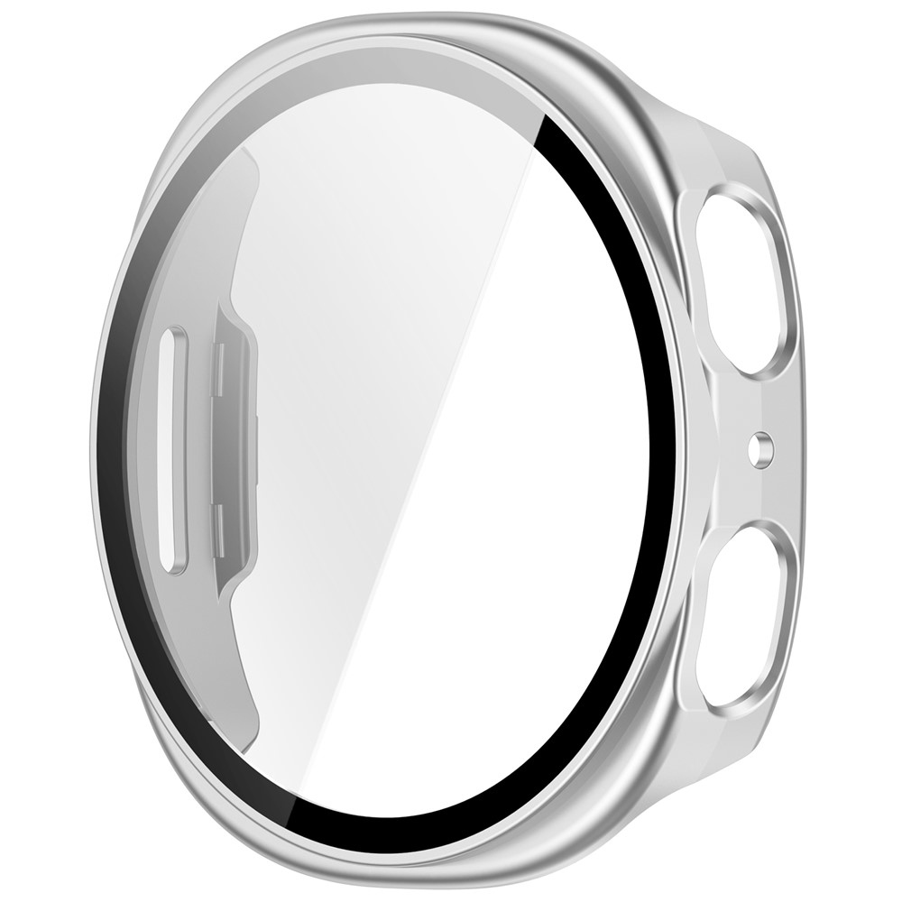 Overall műanyag felcsatolható tok védőüveggel a Samsung Galaxy Watch9 44 mm-es modellhez – ezüst színű