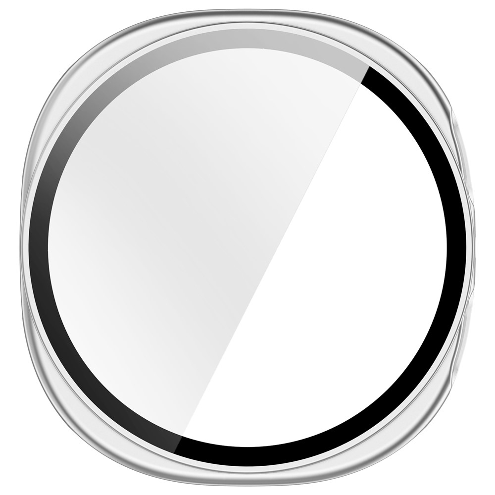Overall műanyag felcsatolható tok védőüveggel a Samsung Galaxy Watch9 44 mm-es modellhez – ezüst színű