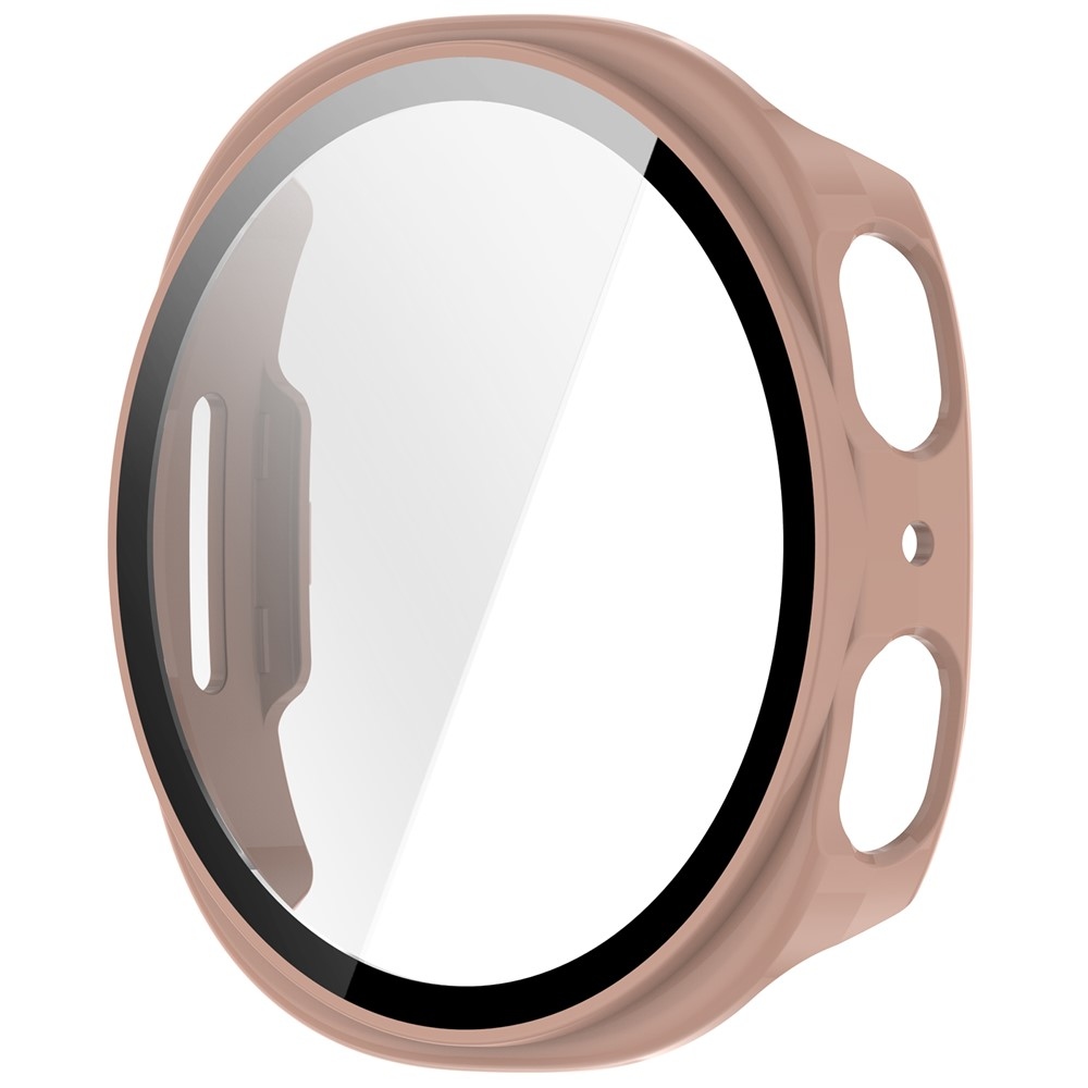 Overall műanyag felcsatolható tok védőüveggel a Samsung Galaxy Watch9 44 mm-es modellhez – sötétrózsaszín