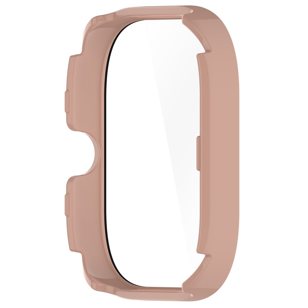 Xiaomi Redmi Watch 4-hez készült műanyag, felcsatolható tok védőüveggel – rózsaszín