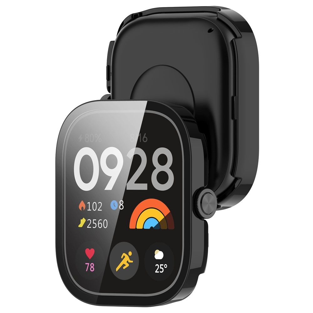 Overall műanyag felcsatolható tok védőüveggel a Xiaomi Redmi Watch 5-hez – fekete