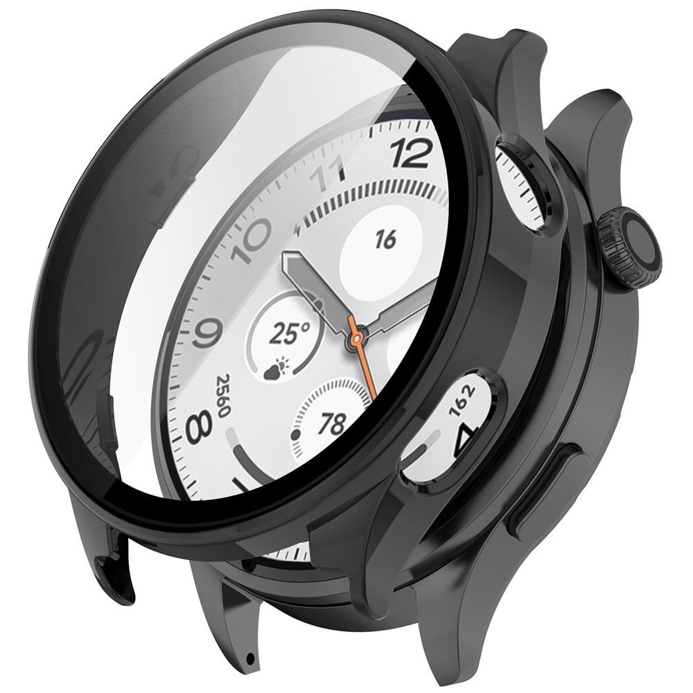 Xiaomi Watch 5-hez készült műanyag, felcsatolható tok védőüveggel – fekete