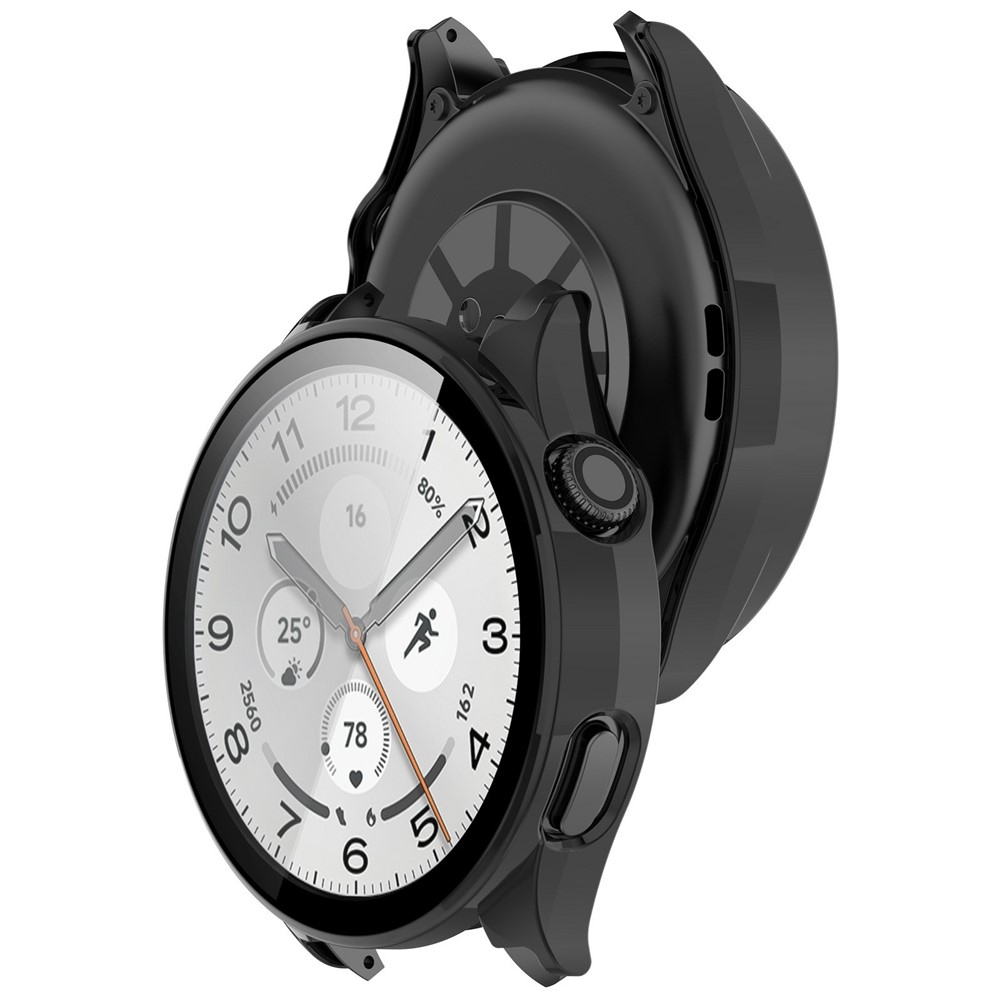 Xiaomi Watch 5-hez készült műanyag, felcsatolható tok védőüveggel – fekete