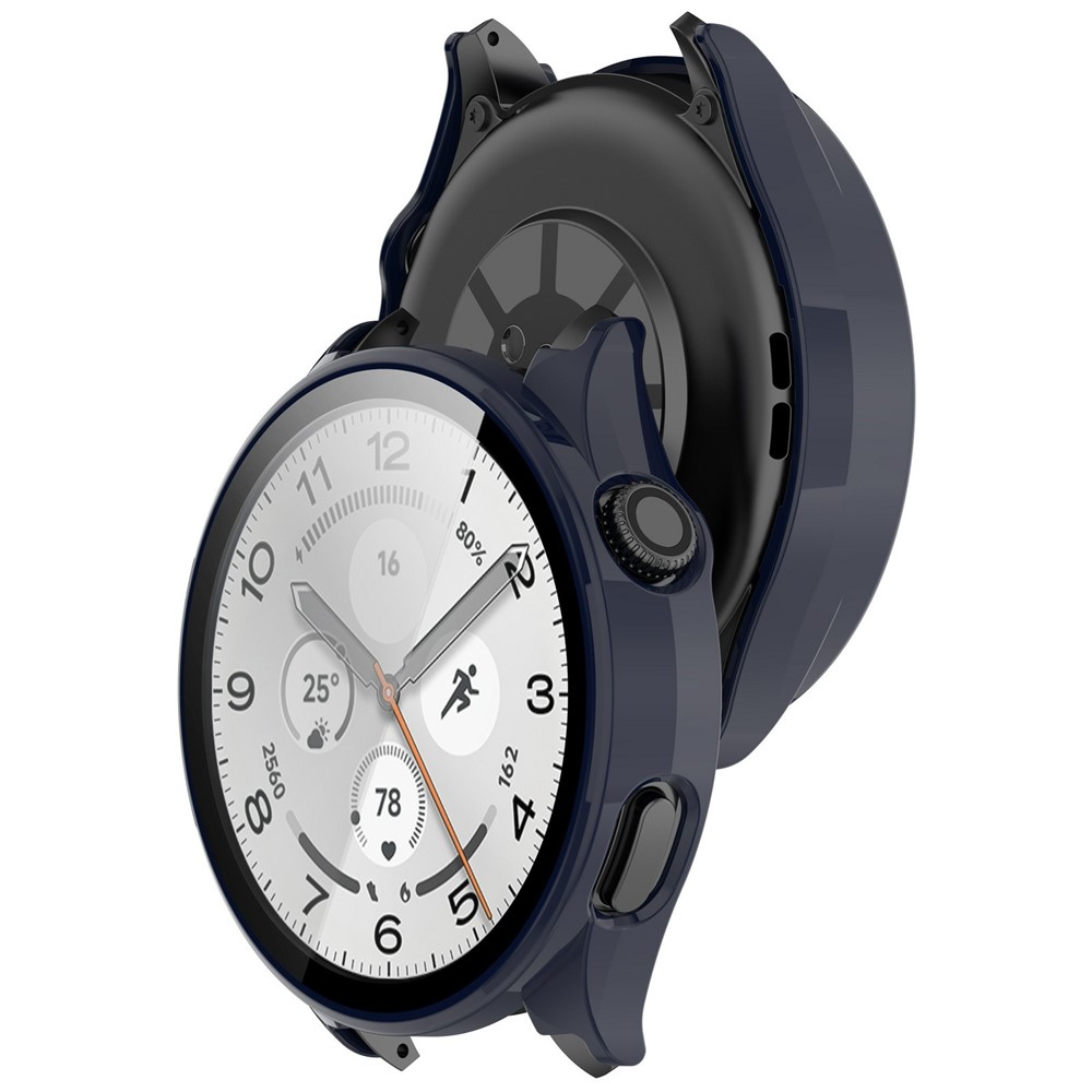 Xiaomi Watch 5-hez készült műanyag, felcsatolható tok védőüveggel – kék