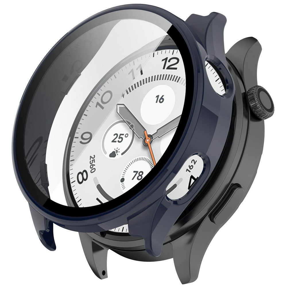 Xiaomi Watch 5-hez készült műanyag, felcsatolható tok védőüveggel – kék