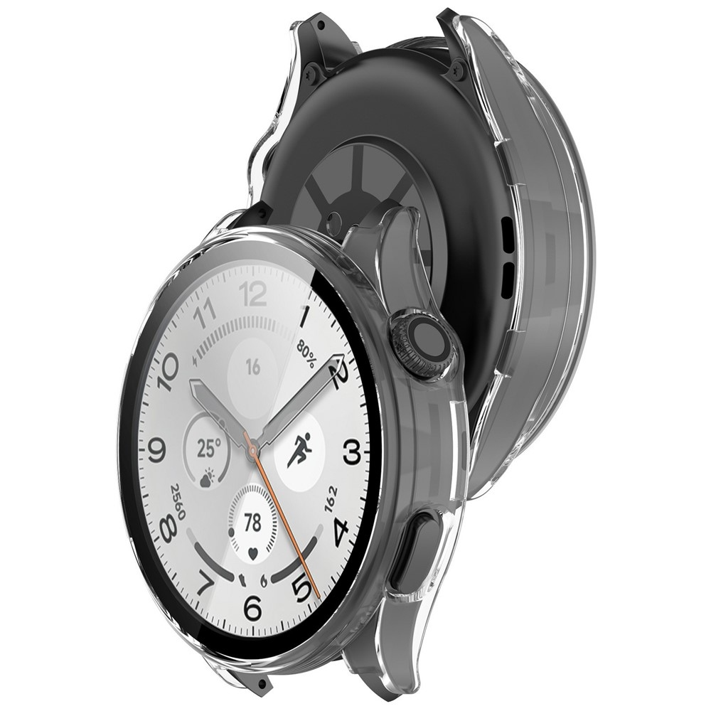 Xiaomi Watch 5-hez készült műanyag, felcsatolható tok védőüveggel – átlátszó