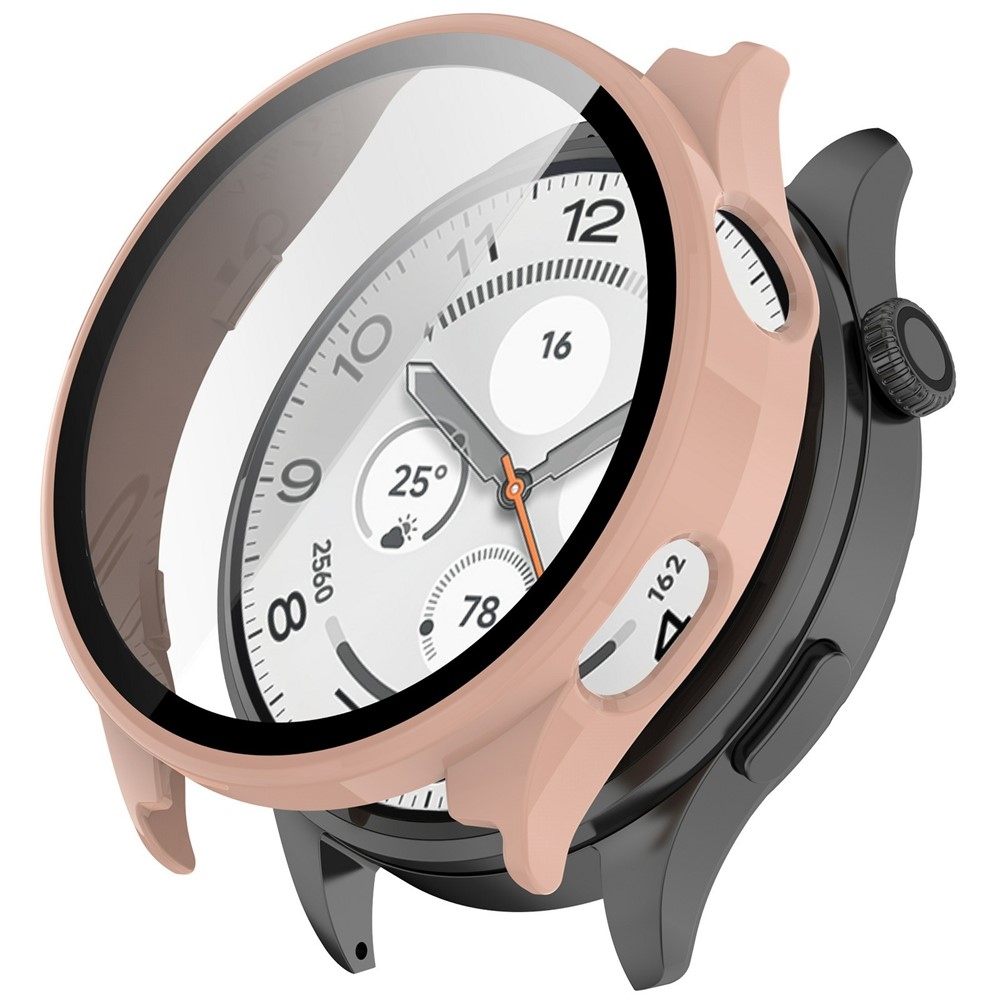 Xiaomi Watch 5-hez készült műanyag, felcsatolható tok védőüveggel – rózsaszín