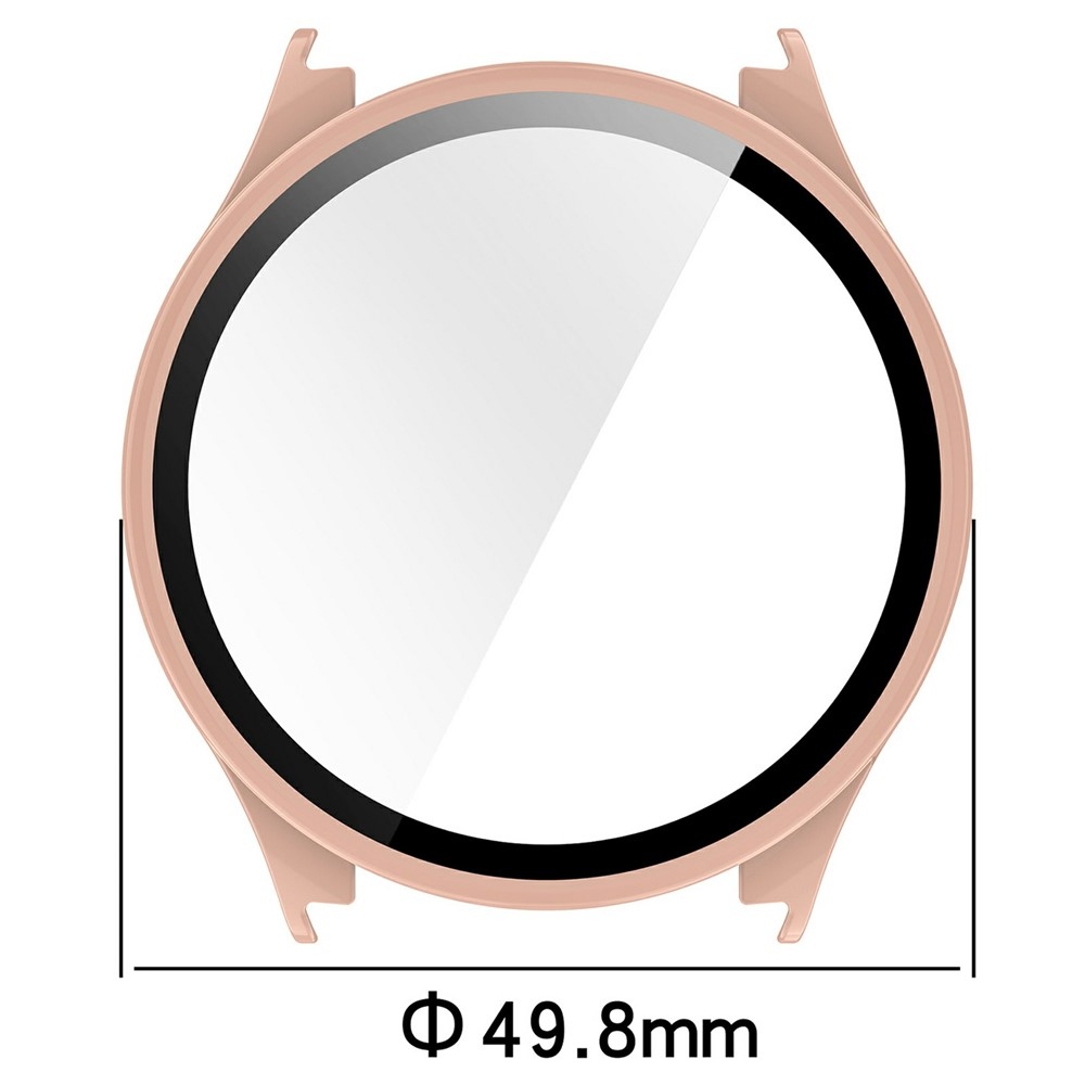 Xiaomi Watch 5-hez készült műanyag, felcsatolható tok védőüveggel – rózsaszín