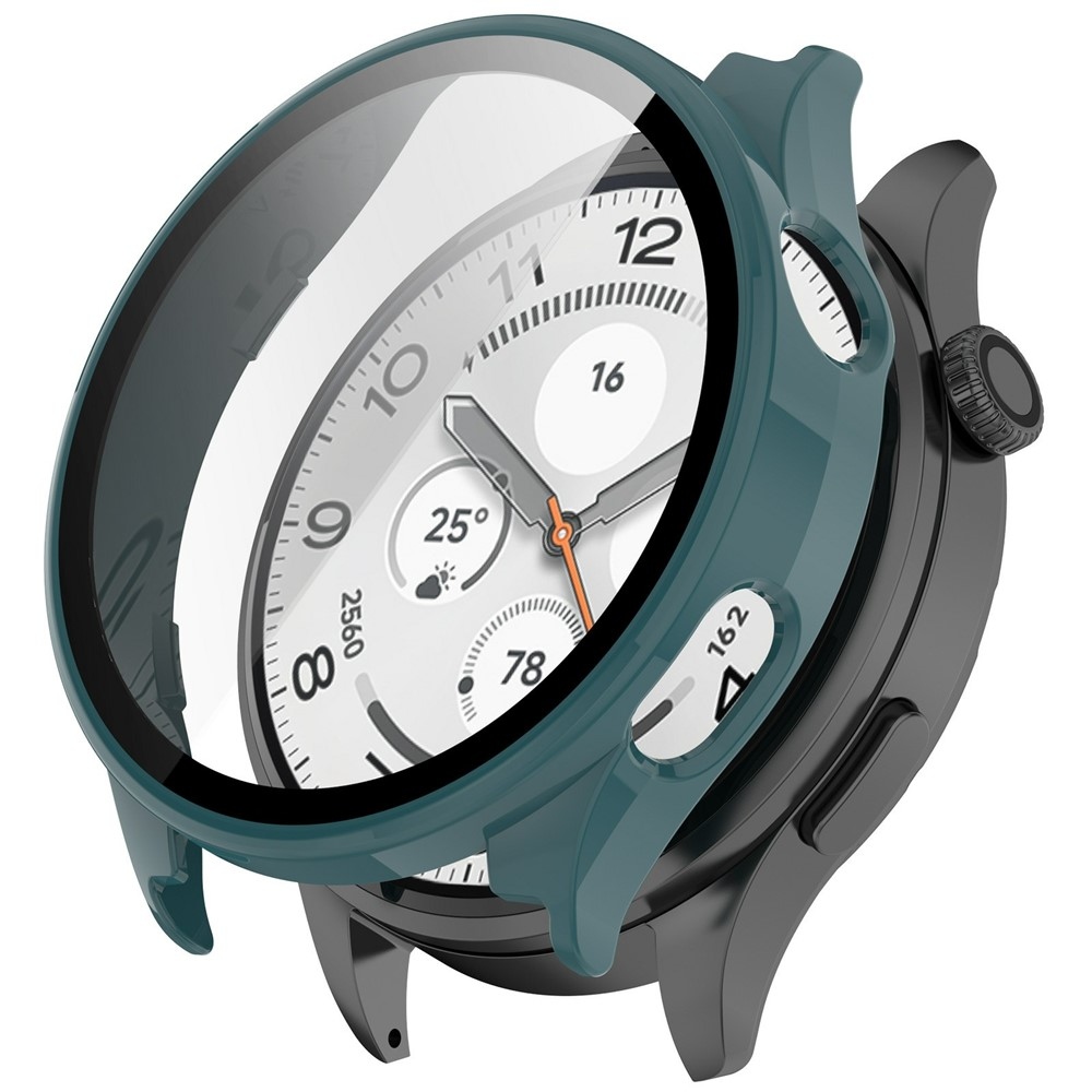 Xiaomi Watch 5-hez készült műanyag, felcsatolható tok védőüveggel – zöld