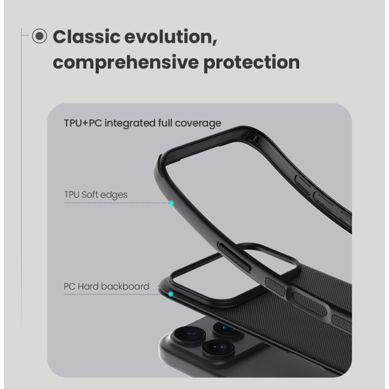 Nillkin Super Frosted PRO hátlap az Apple iPhone 17 Pro Max készülékhez Titánium szürke