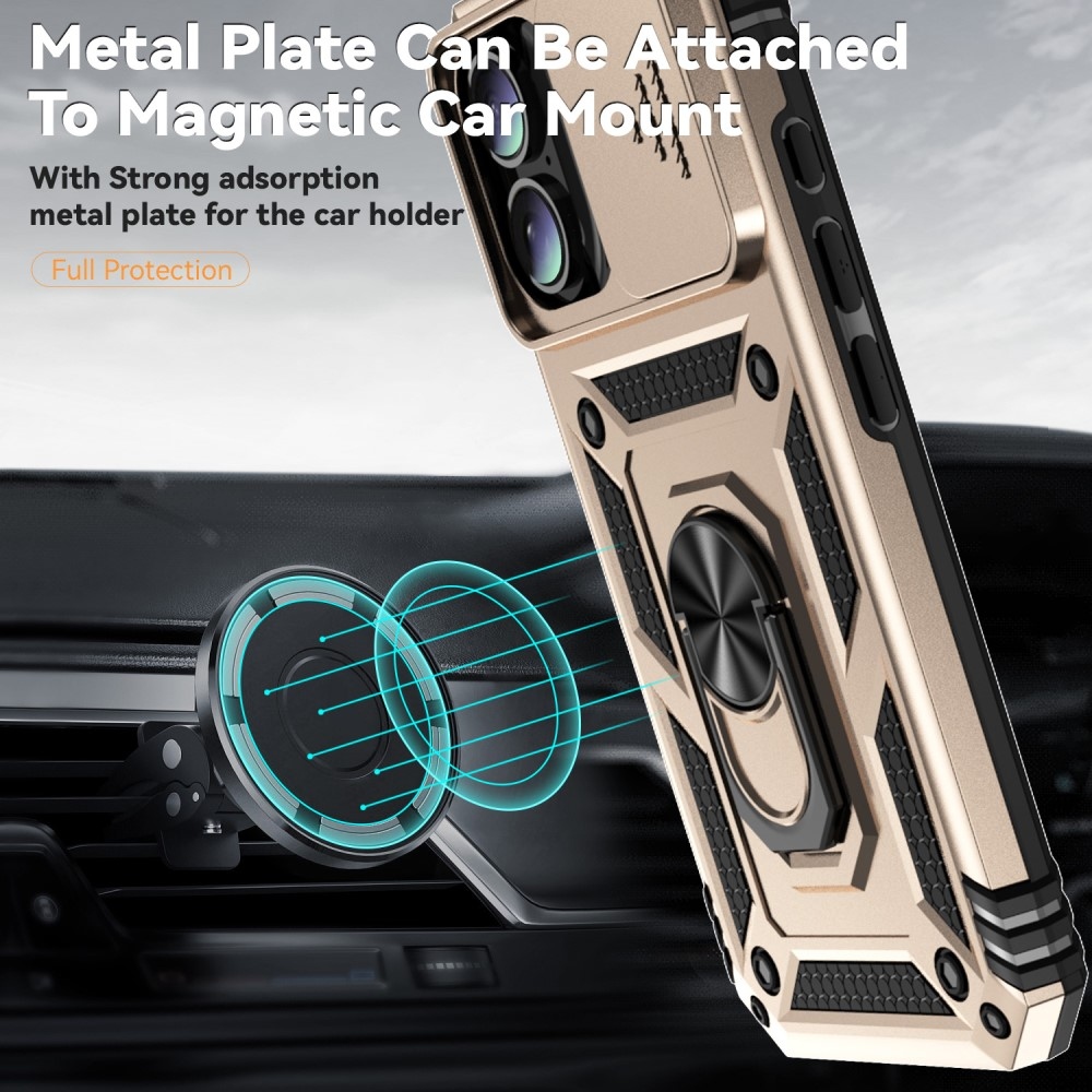 Tartós csúszóborítás iPhone 16 készülékhez - arany