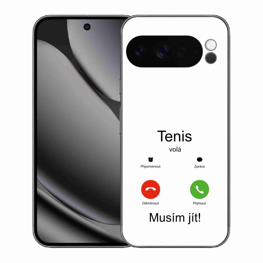 Gél borítás mmCase a Google Pixel 10 Pro XL-en - teniszhívások fehér háttérrel