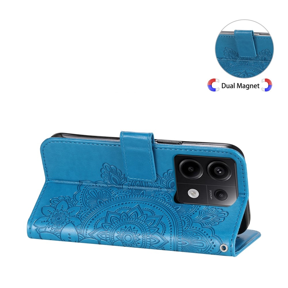 Mandala könyv tok Xiaomi Redmi Note 13 Pro 5G/Poco X6 5G - kék