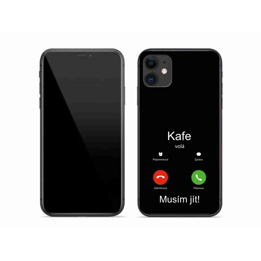 Gél borítás mmCase iPhone 11 készülékhez - kávé hívó fekete háttér