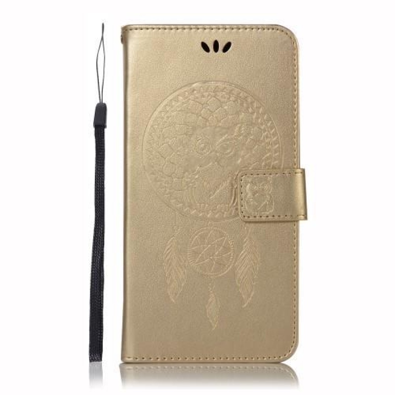 Álom PU bőr pénztárca tok Samsung Galaxy A9 - arany színű