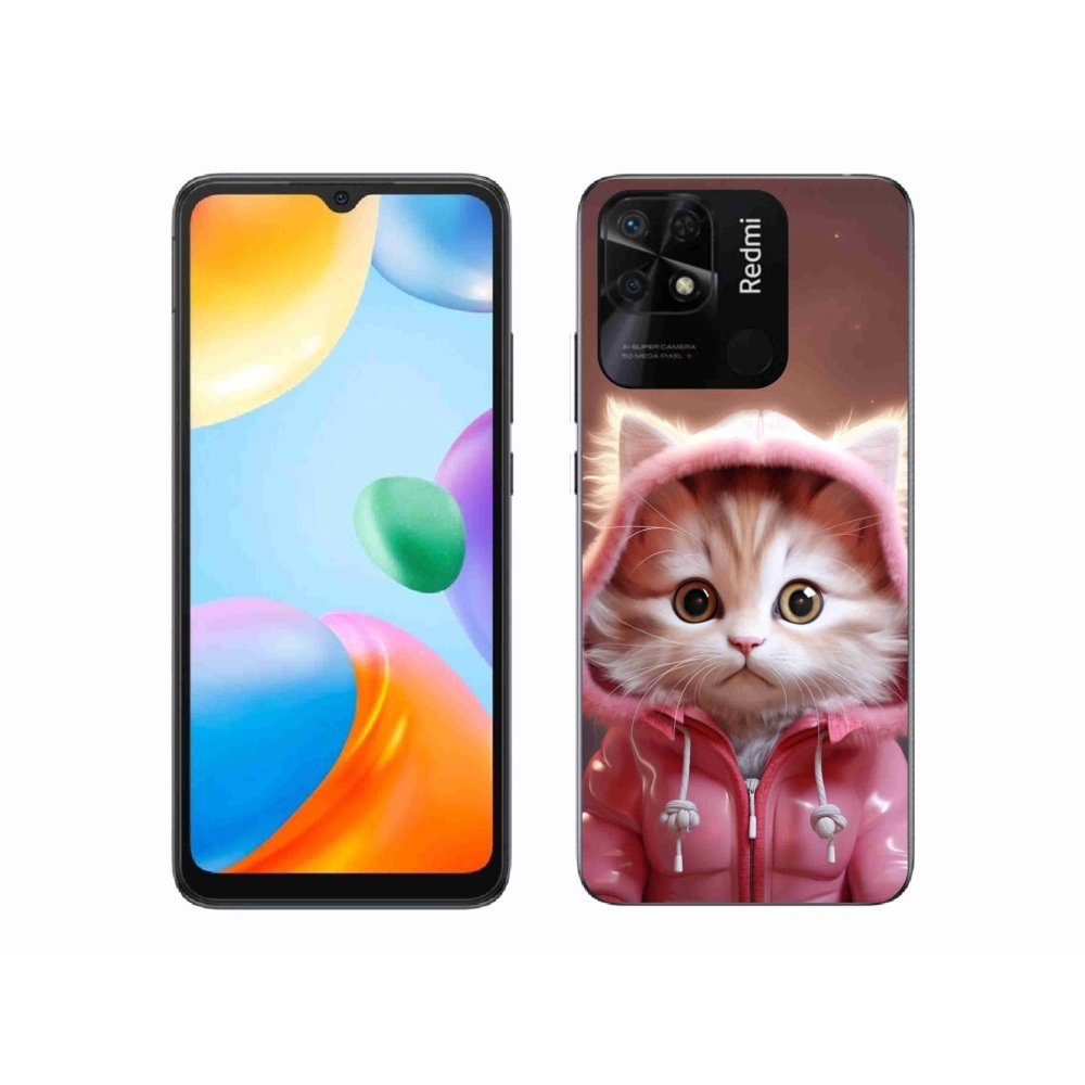 Gél borító mmCase a Xiaomi Redmi 10C-hez - aranyos cica 3