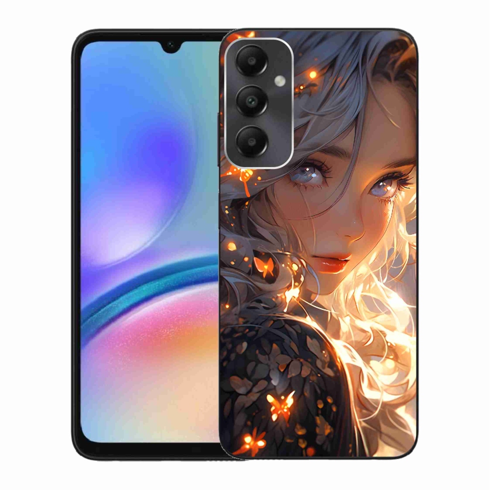 Gél borító mmCase Samsung Galaxy A05s készülékhez - lány és pillangók