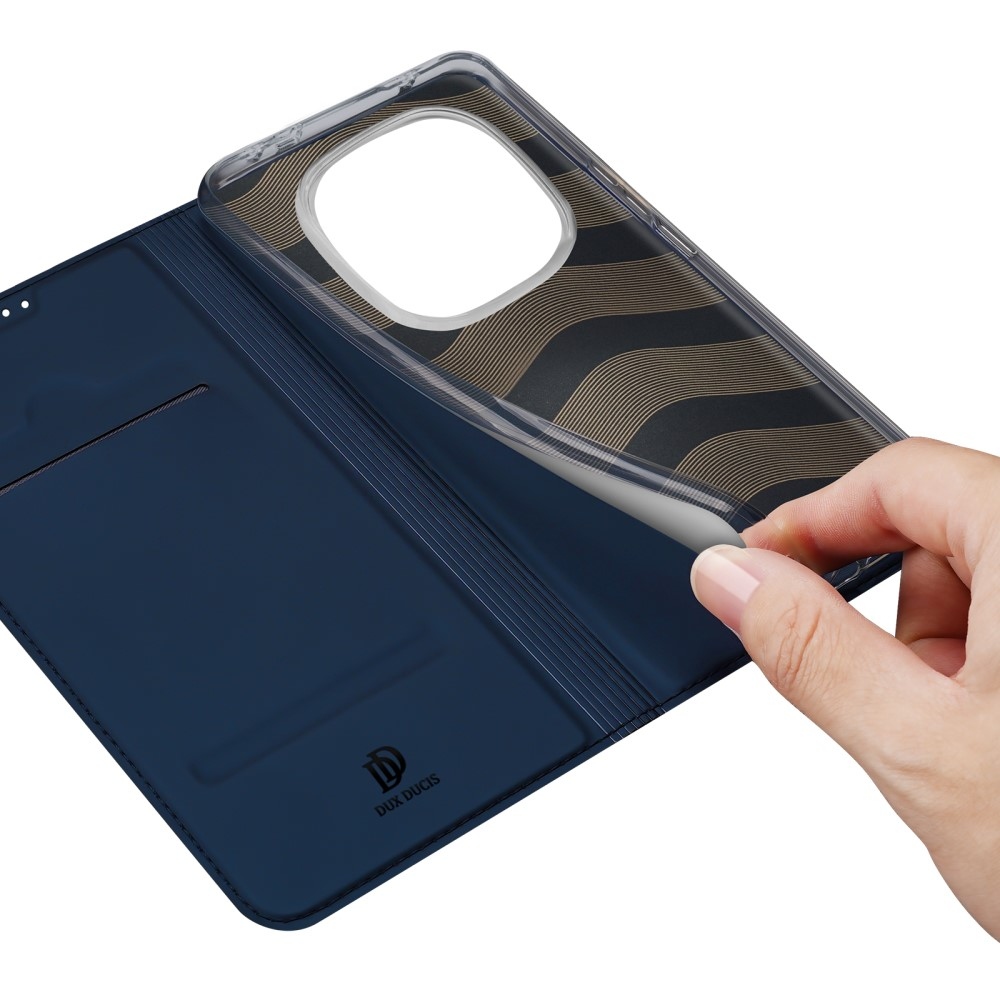 DUX könyvtáska Xiaomi Redmi Note 14 Pro+ 5G - sötétkék színben