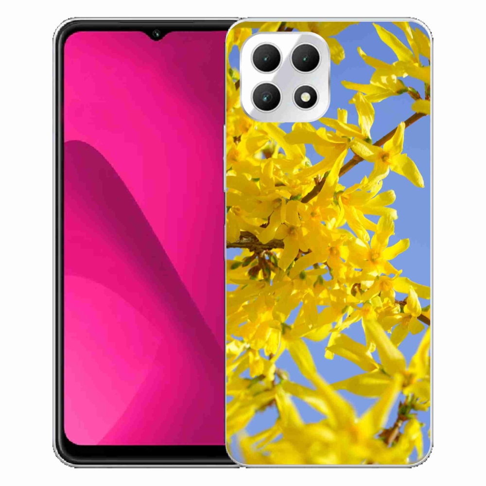 Zselés borítás mmCase a T-Mobile T Phone 2 készülékhez - sárga virágok