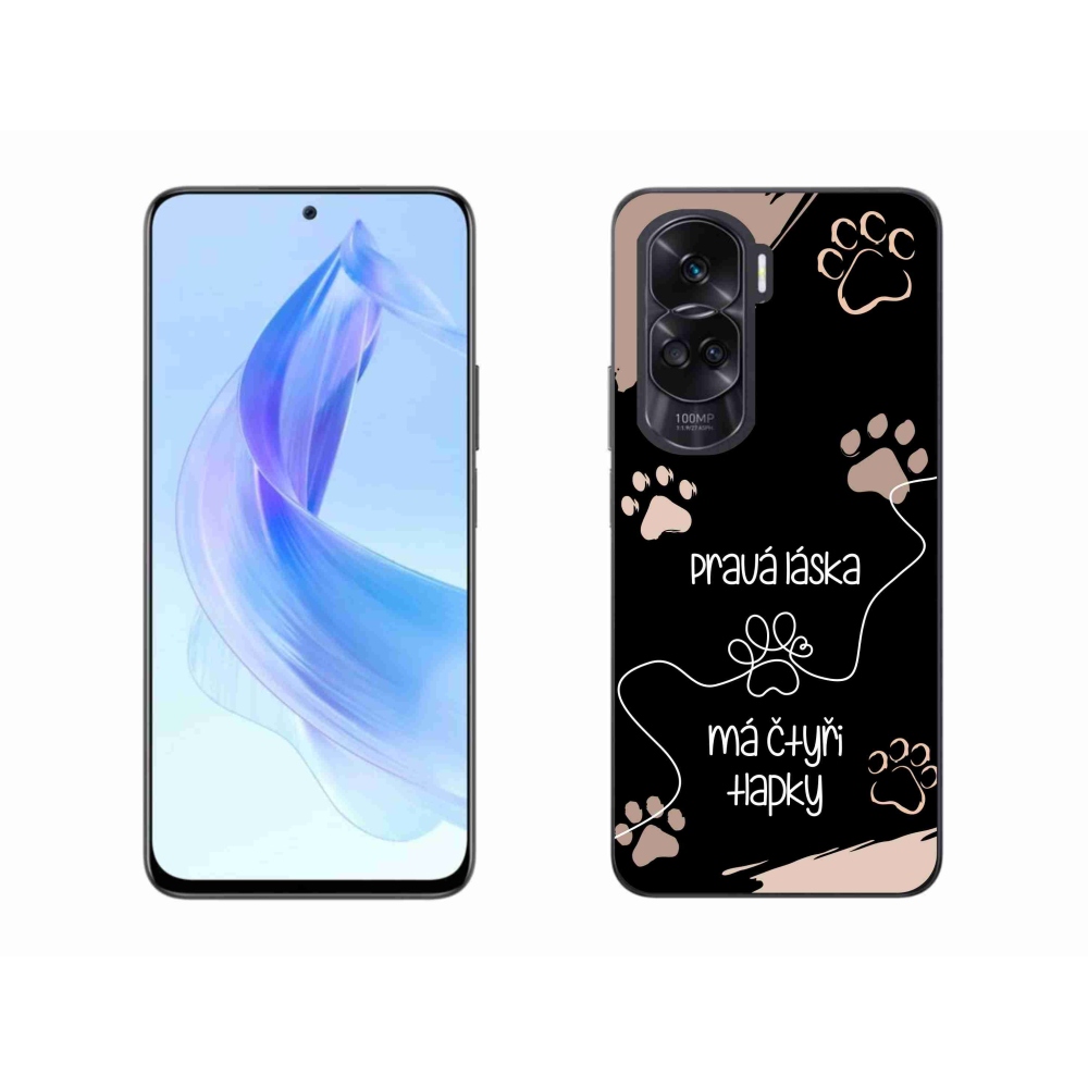 Gél borító mmCase a Honor 90 Lite készülékhez - kutyamotívum 1 fekete háttér