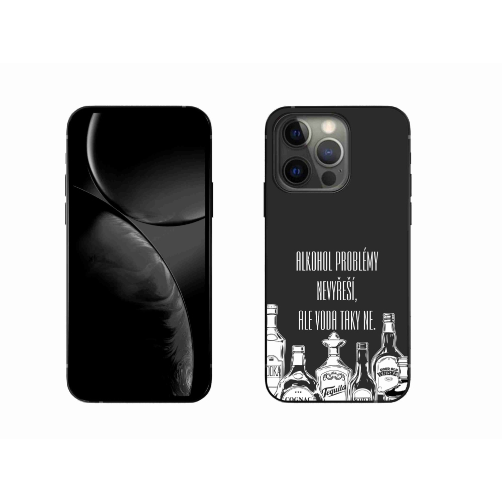 Gél borítás mmCase iPhone 13 Pro 6.1 készülékhez - vicces szöveg fekete háttérrel