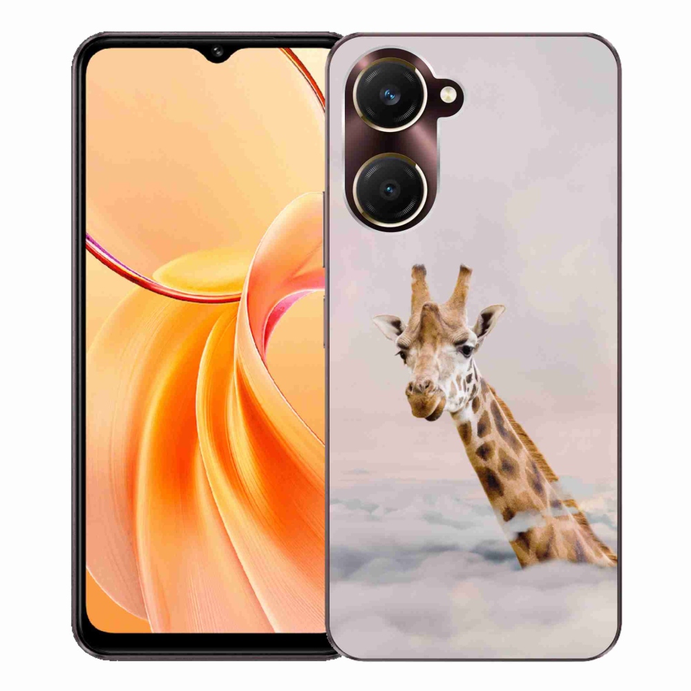 Gél borítás mmCase a Vivo Y28s 5G-hez - zsiráf a felhőkben