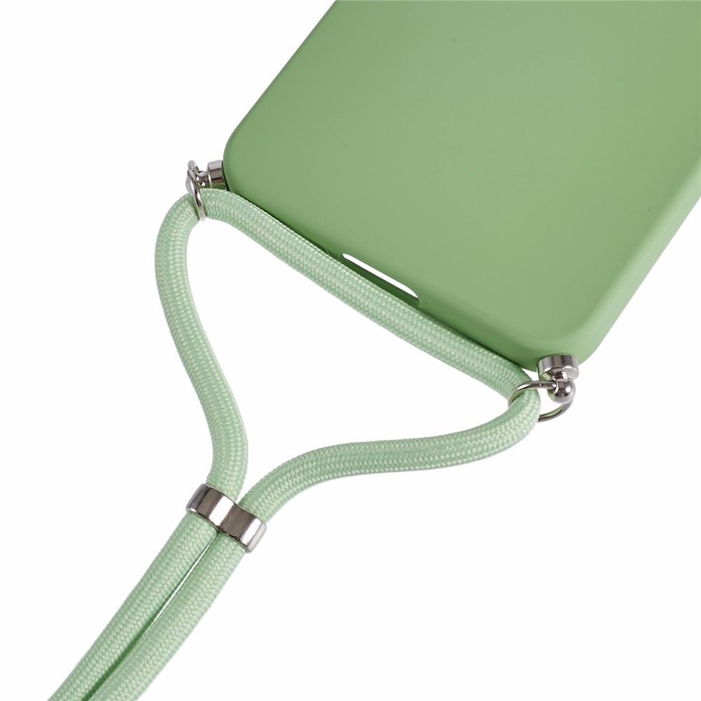 Bélelt zselés tok húzózsinórral Samsung Galaxy S25 FE készülékhez - világoszöld