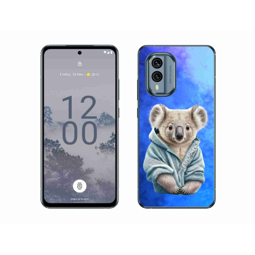 Zselés borítás mmCase a Nokia X30 5G készülékhez - koala pulóverben