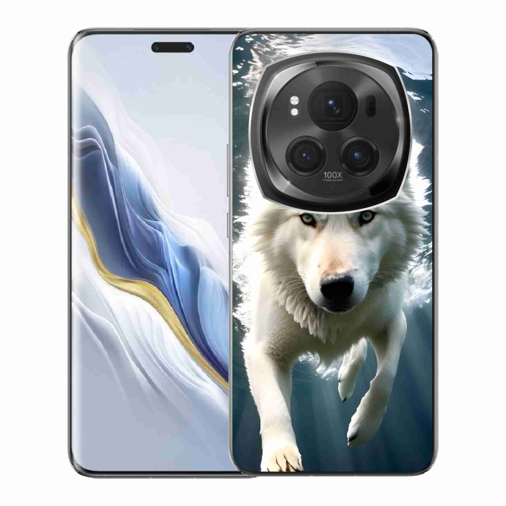 Zselés borítás mmCase a Honor Magic 6 Pro 5G készülékhez - fehér farkas