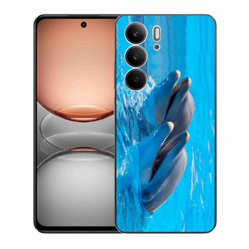 Zselés borító mmCase a Realme C75 készülékhez - delfinek