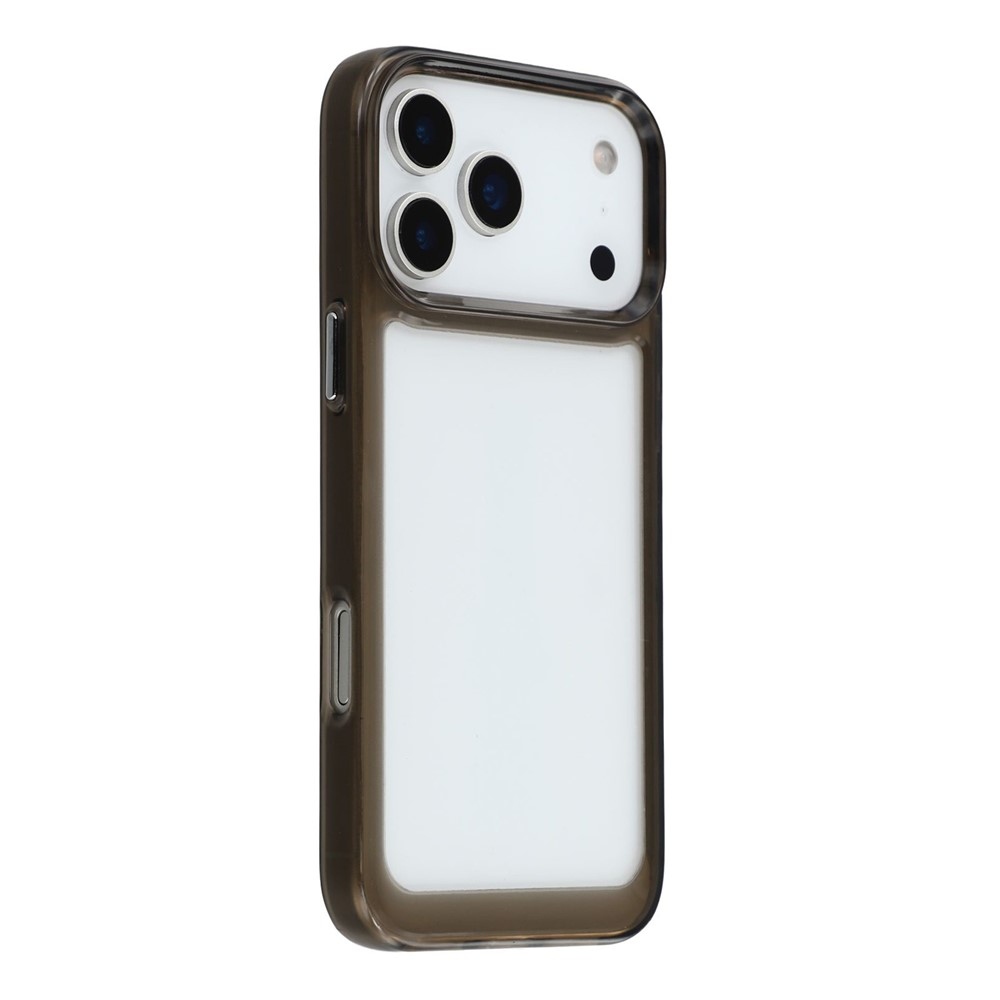 Gél tok fix hátlappal iPhone 17 Pro Max készülékhez - fekete