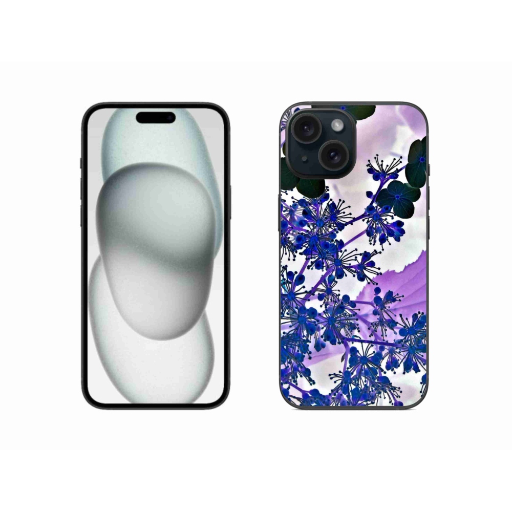 Zselés borítás mmCase iPhone 15 készülékhez - hortenzia virág