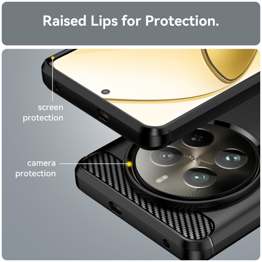 Szénálló zselés tok a Realme 12 Pro 5G/12 Pro+ 5G készülékhez - fekete