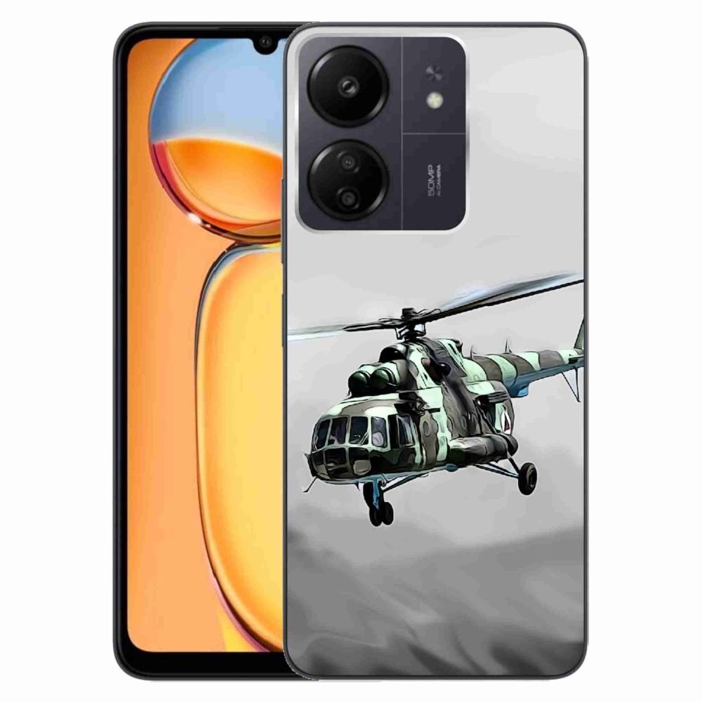 Gél borítás mmCase a Xiaomi Poco C65/Redmi 13C - katonai helikopterhez