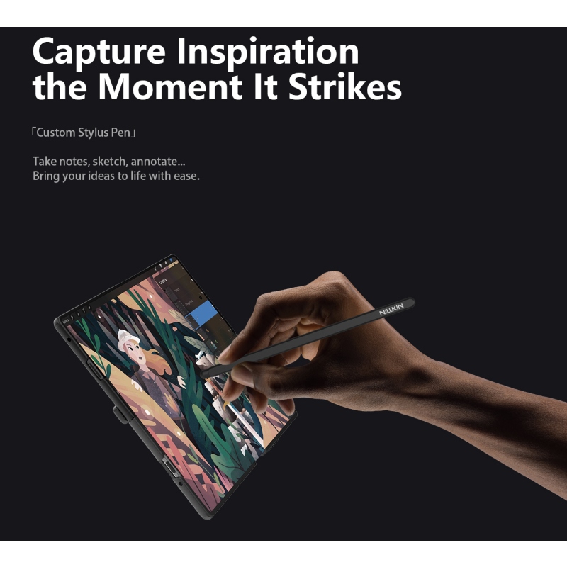 Nillkin CamShield Prop mágneses tolltartóval (átlátszó lencse) hátsó tok a Samsung Galaxy Z Fold 8 Ultra készülékhez, átlátszó fekete