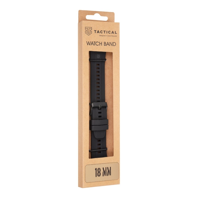 Taktikai gyorskioldó szilikon szíj 18mm fekete